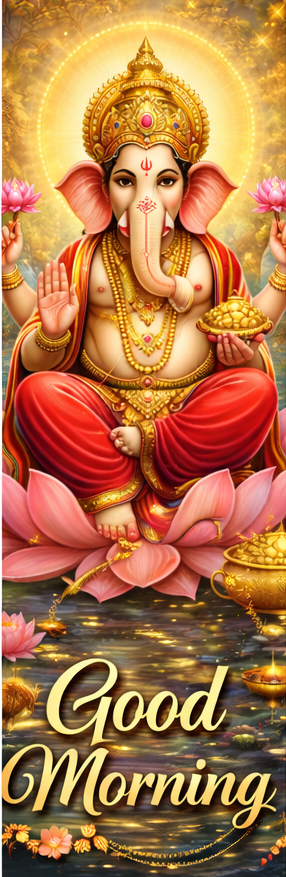 Good Morning Wishes with lord Ganesha
